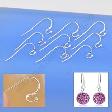 New Arrival Earring Findings Genuine 925 Sterling Silver Jewellery Ear Wire S Ball Hooks DIY Handmade  Accessories 2024 - buy cheap