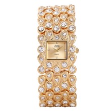 G & D-relojes de pulsera dorados para mujer, de lujo, de cuarzo, con correa de cristal, femenino 2024 - compra barato