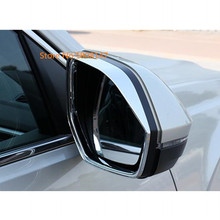 Car Rear Rearview Side Glass Mirror Frame Rain Shield Sun Eyebrow For VW Volkswagen Teramont Atlas 2017 2018 2019 2020 2021 2024 - buy cheap