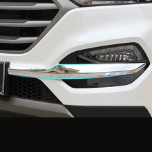 Anti-collision strips front fog lights scratch-resistant strips body decoration bright strips For Hyundai Tucson 2015-2018 2024 - buy cheap