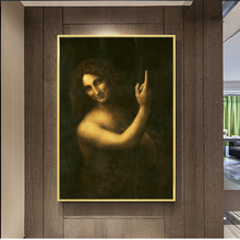 St. John the Baptist Canvas Paintings Reproductions Leonardo Da Vinci Famous Canvas Art Prints Home Decor Wall Art Pictures 2024 - buy cheap