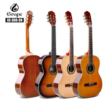 Abeto-Guitarra eléctrica acústica clásica, cuerda de nailon de 39 pulgadas, 6 cuerdas de instalación, color negro, rojo y azul 2024 - compra barato