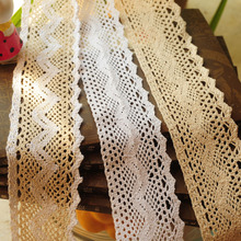 10Yard/lot  Wholesale 100% Cotton Lace Fabric 6CM Embroidery Lace Trim White Beige Tablecloth Curtain Diy Clothes Accessories 2024 - buy cheap
