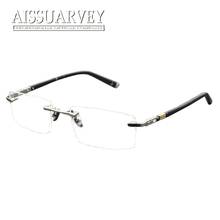 Men Glasses Frames Optical Rimless Titanium Alloy Metal Eyeglasses Fashion Brand Designer Prescription Eyewear Goggles Classic 2024 - buy cheap