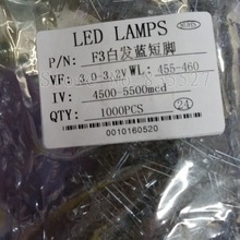 Contas de lâmpada led redondas de 3mm, 1000 flash azul super brilhante led diodo emissor de luz (leds de alta qualidade) 2024 - compre barato