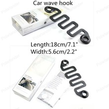 1 x Car Interior Seat Back Organizer Holder S Wave Hook Hanger Bag Holder Clothes Hanging Hook 2024 - buy cheap