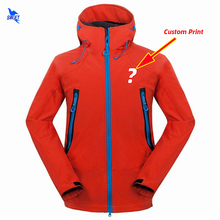 Customize LOGO Waterproof Hoodie Softshell Jacket Men Winter Thermal Fleece Hiking Clothing Outdoor Ski Fishing Hunting Coat 2024 - buy cheap