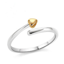 Caliente Popular de moda Simple coreano del amor de la joyería de la plata esterlina 925 en forma de corazón de anillos de apertura SR73 2024 - compra barato