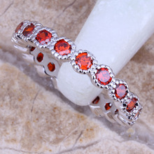 Anillo de plata plateado, anillo fino, plateado, rojo, a la moda, talla 5 / 6 / 7 / 8 / 9 R0001 2024 - compra barato