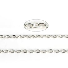 Супер Распродажа! 5 м/лот, ожерелье с серебряным покрытием, O Link, длинная филигрань, мужские поперечные цепи для самостоятельного изготовления ювелирных изделий, рождественский подарок 2024 - купить недорого