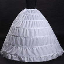Новый Белый 6 обруч подъюбник кринолин скольжения нижняя юбка для свадебного платья Свадебное бальное платье аксессуары 2024 - купить недорого