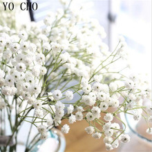 Flores artificiales de YO CHO flocadas para o casa, cabeza de oreja de bebé falsa, flores decorativas, bricolaje 2024 - compra barato