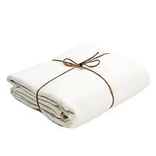 Lençol de linho 100% puro lavado, lençol de cama branco queen 152x203x40 cm 2024 - compre barato