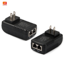 2 pces poe adaptador 12v 1a 12w plugue de parede poe injector ethernet adaptador ip telefone/câmera fonte alimentação carregador ue eua plug 2024 - compre barato