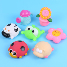 Baby Bath Toys Soft Rubber Water Spray Colorful Animals Model Squeeze Sound Spraying Beach Bathroom Toys For Infant Kids Gift 2024 - buy cheap
