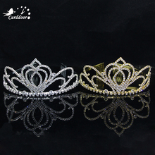 Carddoor New Designs Crystal Bridal Tiara Crown Gold Headbands For Women Prom Hair Ornaments Wedding Hair Jewelry 2024 - buy cheap