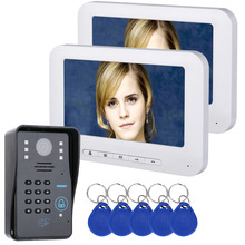 7 "TFT Dois Monitores IR-CUT Senha RFID Telefone Video Da Porta Intercom Doorbell Camera 1000 Linhas de TV Sistema de Controle de Acesso 2024 - compre barato