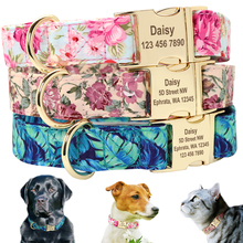 Dog Tag Collar Personalized Pet Puppy Nameplate Collar Custom Nylon Engraved Cat Dog ID Collars Adjustable For Medium Large Dogs 2024 - купить недорого