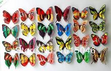 Free Shipping 100X Bistratal 12CM 3D Artificial Butterfly Decorations Magnets Craft Fridge Room Wall Decor 2024 - buy cheap