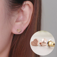 Shuangshuo 2017 Summer Fashion Bohemian Small Heart Stud Earrings for Women Tiny Heart Earrings boucle d'oreille femme 2017 2024 - buy cheap