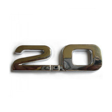 (20pieces/lot) Wholesale Metal automobile emissions 2.0 Chrome car badges Emblems Number Figure stickers 2024 - buy cheap