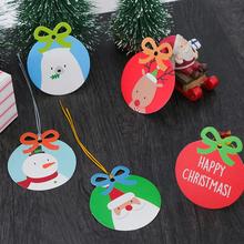 Tarjeta de papel 3D con etiquetas pequeñas para Navidad, tarjeta de felicitación, vacaciones, 20 hojas 2024 - compra barato