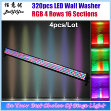 Luz de led para painel, 4 fileiras, 16 seções, coloridas, luz para alinhamento da parede 2024 - compre barato