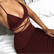 Fashion two pieces set women clothing sexy crop tops and pencil skirt spaghetti strap two pieces outfits 2024 - buy cheap