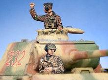 1/35 modelo kit kit resina panzer comandante conjunto (2 figuras) 300 2024 - compre barato