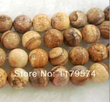 New Charming Beautiful 4-12mm Natural Stone Loose Beads Round Diy Woman Girl Gift Picture Landscape Stone Jaspers Wholesale 15" 2024 - buy cheap