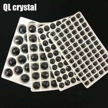 QL Glass Crystal Sew on Rhinestones Black Flatback Round crystal stones for clothes  bags shose accessories 2024 - buy cheap