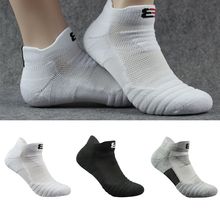 Men's Sports  Socks Anti-slip Invisible Cotton Mesh Sock Breathable Towel Bottom Basketball Socks Funny Short Running Ankle Sock 2024 - buy cheap