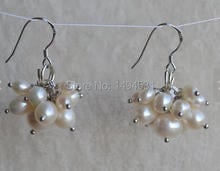 Pendientes de perlas de agua dulce Natural, joyería de plata S925, Color blanco AA, 3-9MM, venta al por mayor 2024 - compra barato