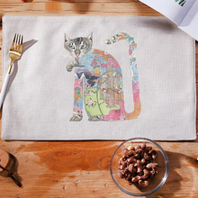 Cotton And Linen Cloth Mats Pads Western Food Mat Thermal Insulation Animal Cat Dog Pattern Tableware Cup Pad 2024 - buy cheap