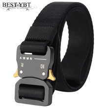 Best YBT Unisex belt high quality Alloy Insert buckle Nylon Men belt outdoor sport Men casual quick release cowboy belt 2024 - buy cheap