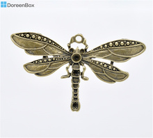 Doreen Box encantador, 5 tonos bronce, Libélula, 73x42mm (B13109) 2024 - compra barato
