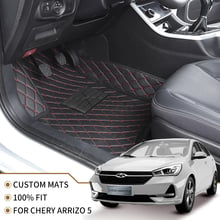 Flash mat leather car floor mats for Chery Arrizo 5 2016 2017 2018 2019 2020 Custom foot Pads automobile carpet cover 2024 - buy cheap