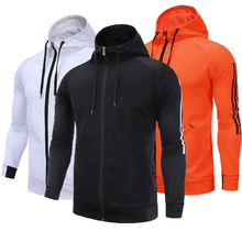 Зимняя мужская куртка для бега, спортивная одежда для фитнеса, пальто с капюшоном для спортзала, футбола, баскетбола, для тренировок на открытом воздухе, для бега, бодибилдинга, куртки, набор 2024 - купить недорого