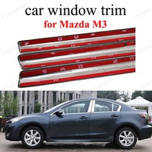 Для M-azda M3 стайлинга автомобиля из нержавеющей стали декоративные полосы с центральным столбом полностью обшивка окна автомобиля 2024 - купить недорого