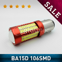 Glowtec lâmpada led ba15d 106 smd., lâmpada de neblina super brilhante branca com 4014 chips. 1 peça. 2024 - compre barato