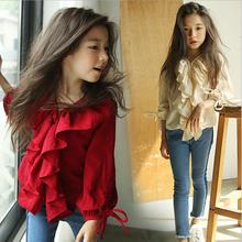 2019 Fashion Spring Fall Baby Toddler Teen Clothes Girls Blouse Kids Shirts Children Ruffles Long Sleeve Girl Tops And Blouses 2024 - buy cheap