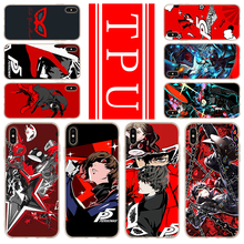 soft TPU case For iPhone 12 Mini 11 Pro XS Max XR X 8 7 6 Plus 5S SE S Cover p5 Persona 5 2020 2024 - buy cheap