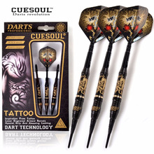 CUESOUL-Serie de dardos de punta suave de latón, 17g, con diseño grabado, negro 2024 - compra barato