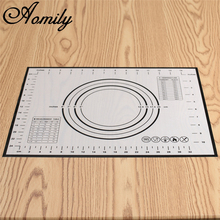 Aomily 40*30cm Silicone Dough Mat Bakeware Pastry Oven Pasta Tool Baking Sheet Tray Liner Mat Cake Pad Non-stick with Scale 2024 - buy cheap