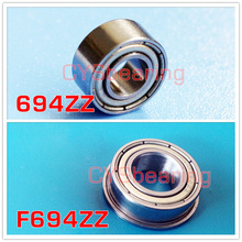 S694ZZ F694ZZ 694ZZ 694-2Z 694-Z 4x11x4 mm 694 flange stainless ball bearing 4x11x4 mm Miniature 694 ZZ Ball Bearing 619/4 ZZ 2024 - buy cheap