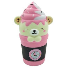 Kawaii squishy toy Ice Cream Bear Slow Rising Lovely Soft Squeeze stress reliever toys For Kids Gift funny prank squishi srelief 2024 - buy cheap