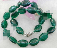 free shipping   001614 Natural Egg-shaped 13x18mm Green Gems Oval Beads Necklace 18" AA 2024 - buy cheap