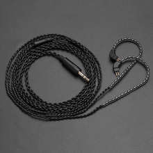 Trn cabo de substituição para fone de ouvido, cabo atualizado com microfone de 0.78mm 0.75mm 2 pinos mmcx para v10 es3 es4 zsa zs6 zst zsr zs10 drive tfz se215 2024 - compre barato