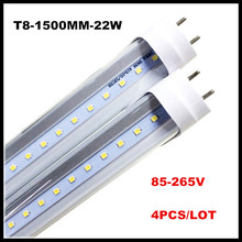 T8 LED 5FT 5 Feet Super Bright LED Tube T8 22W 100LM/W Clear Cover Replace to Fluorescent Fixture AC85-265V Tubes Light G13 1500 2024 - buy cheap