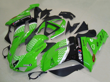 Kit de carenado para motocicleta Kawasaki ZX6R, juego de carenados negro y verde, 2007, 2008, Ninja 636, 07, 08 2024 - compra barato